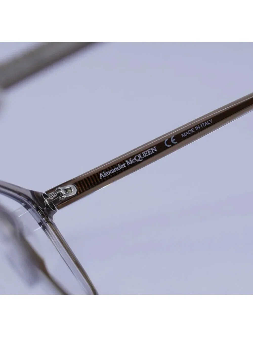 Alexander McQueen AM0247O 002 Eyeglasses Transparent Brown 56mm